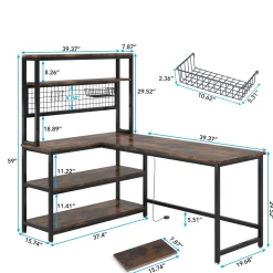 Reversible L-Shaped Desk, 55