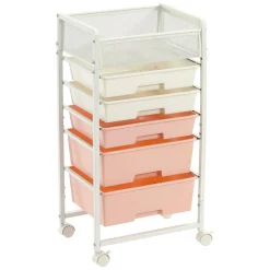 Rolling Craft Cart with Drawers, Rolling Utility Cart Art Craft Organizers and Storage with Lockable Wheels