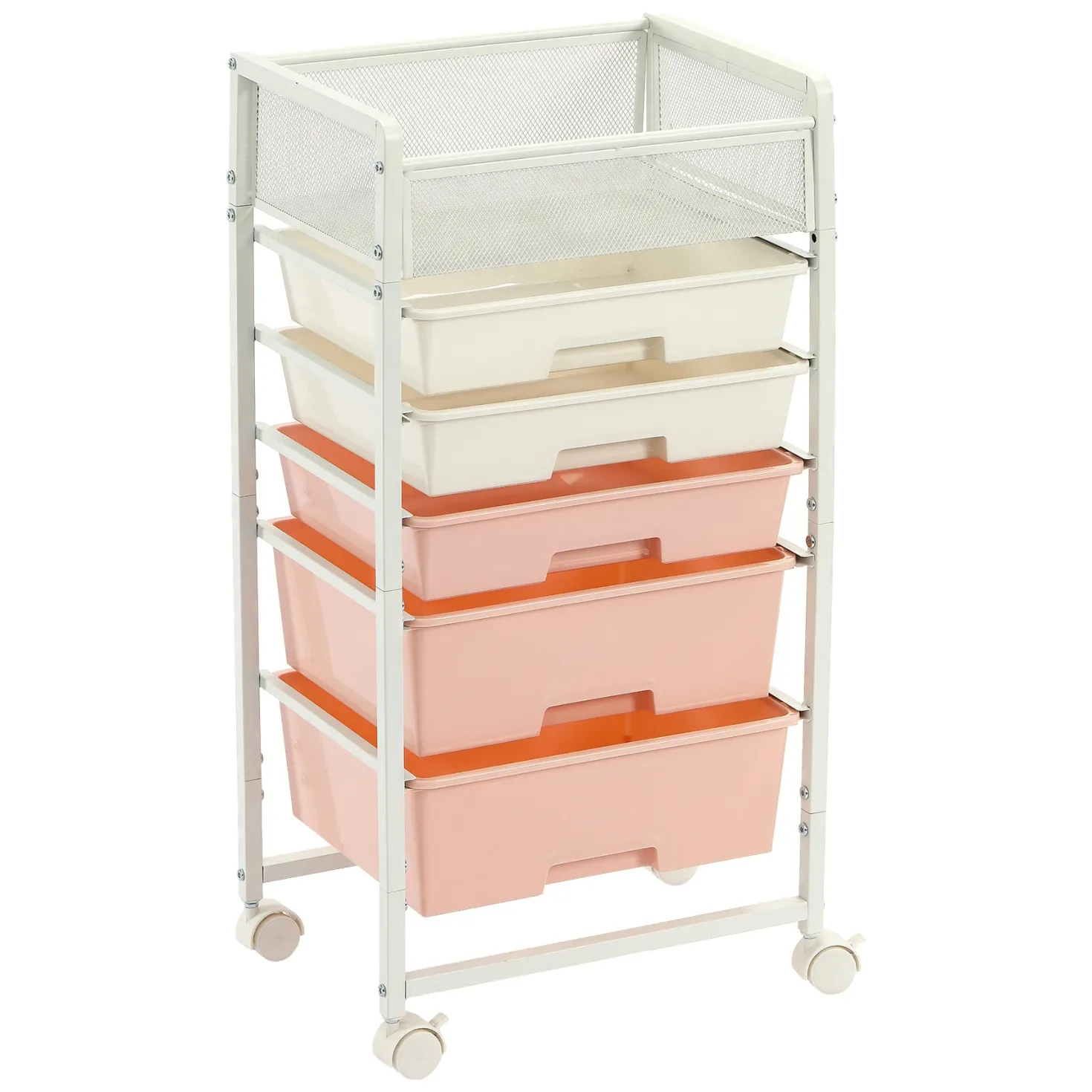 Rolling Craft Cart with Drawers, Rolling Utility Cart Art Craft Organizers and Storage with Lockable Wheels