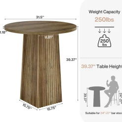 Round Bar Table, 31.5
