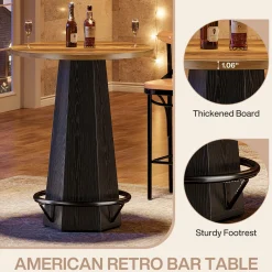 Round Bar Table, 39.4
