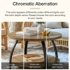 Round Coffee Table, 31.5" Center Cocktail Table with 2-Tier Storage Shelves