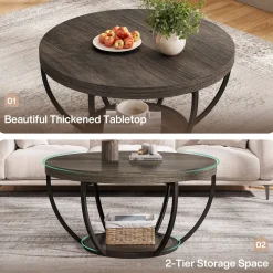 Round Coffee Table, 31.7