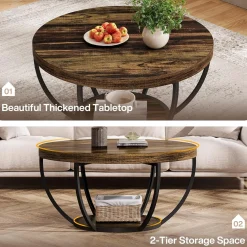 Round Coffee Table, 31.7