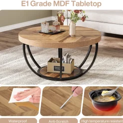 Round Coffee Table, 31.7