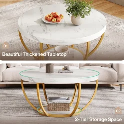 Round Coffee Table, 31.7