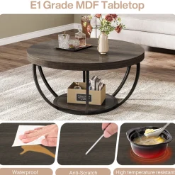 Round Coffee Table, 31.7