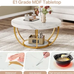 Round Coffee Table, 31.7