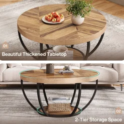 Round Coffee Table, 31.7