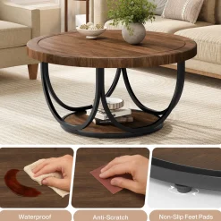Round Coffee Table, 31.5