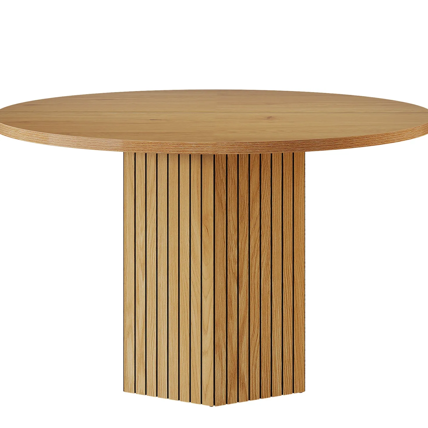 Round Conference Table, 47" Modern Meeting Table for 4-6 People
