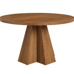Round Conference Table, Small Meeting Table with Thickened Tabletop