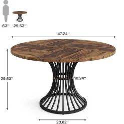 Round Dining Table for 4-6, 47