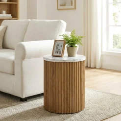 Round End Table, 23.6