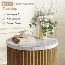 Round End Table, 23.6