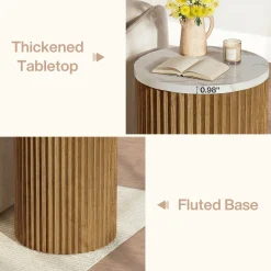 Round End Table, 23.6