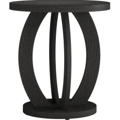 Round End Table, Accent Side Table with Storage for Small Space