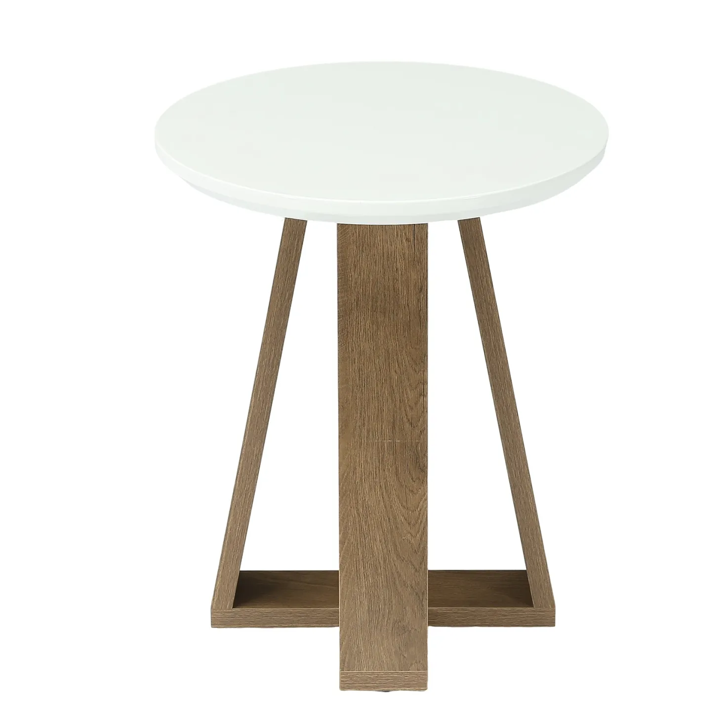 Round End Table, Modern Side Table Small Accent Table for Living Room