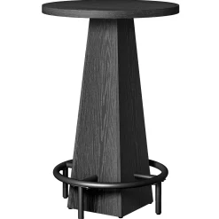 Round Pub Table, Counter Height Bar Table With Footrest