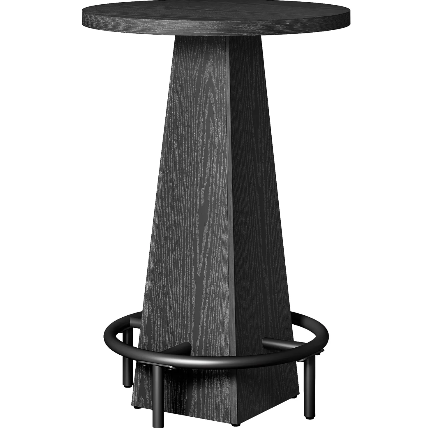 Round Pub Table, Counter Height Bar Table With Footrest