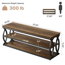 Shoe Storage Bench with 3-Tier Rack, Industrial Wooden Shoe Organizer for Hallway Living Room Closet