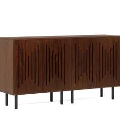 Sideboard Buffet, Set of 2 Storage Cabinet with Adjustable Shelves