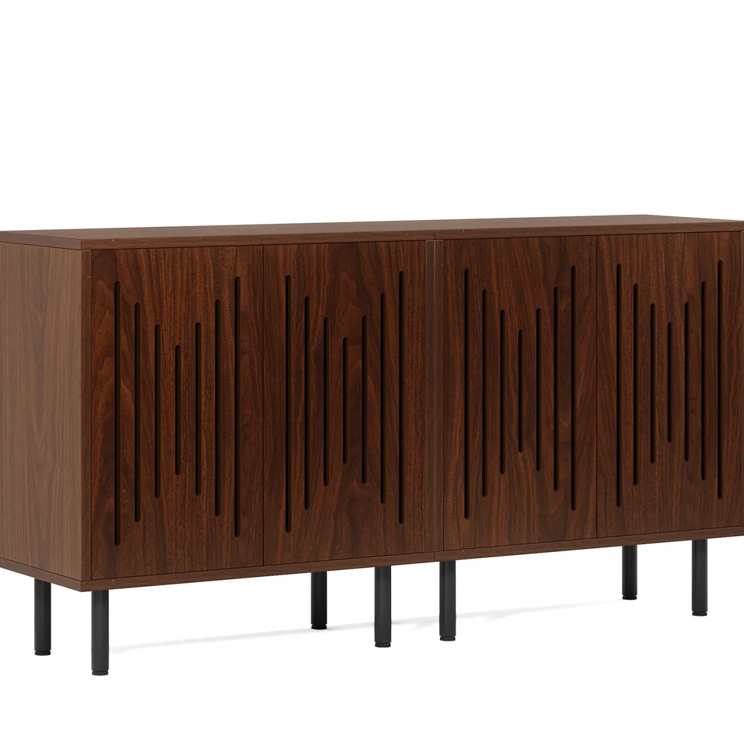 Sideboard Buffet, Set of 2 Storage Cabinet with Adjustable Shelves