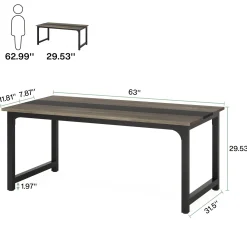 Simple Conference Table, Rectangular Meeting Table Computer Desk