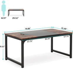 Simple Conference Table, Rectangular Meeting Table Computer Desk