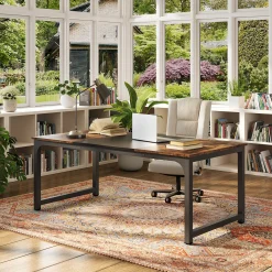 Simple Conference Table, Rectangular Meeting Table Computer Desk