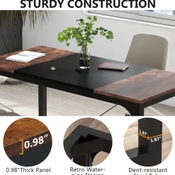 Simple Conference Table, Rectangular Meeting Table Computer Desk
