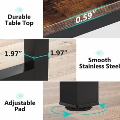 Simple Conference Table, Rectangular Meeting Table Computer Desk