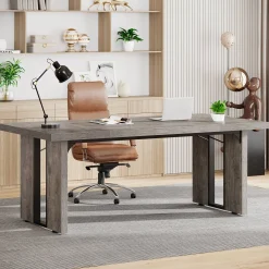 Simple Executive Desk, 70.9" Computer Desk Meeting Table for Home Office