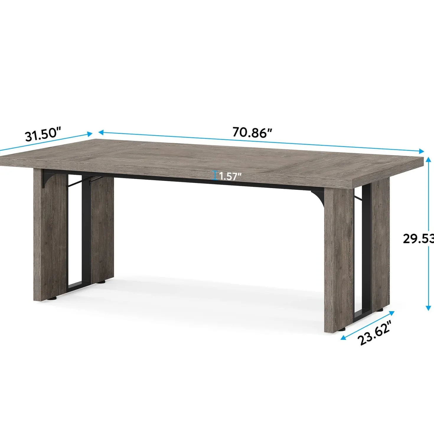 Simple Executive Desk, 70.9" Computer Desk Meeting Table for Home Office