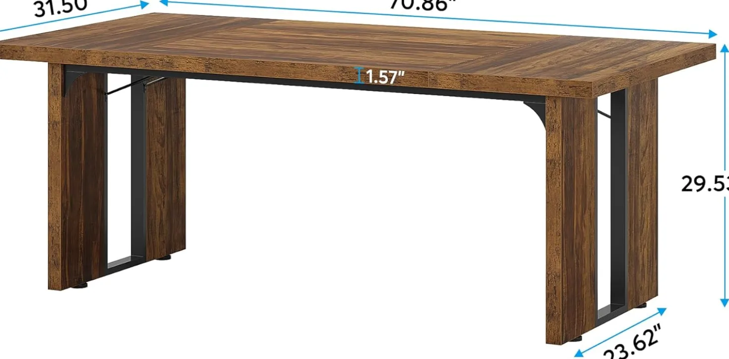 Simple Executive Desk, 70.9" Computer Desk Meeting Table for Home Office