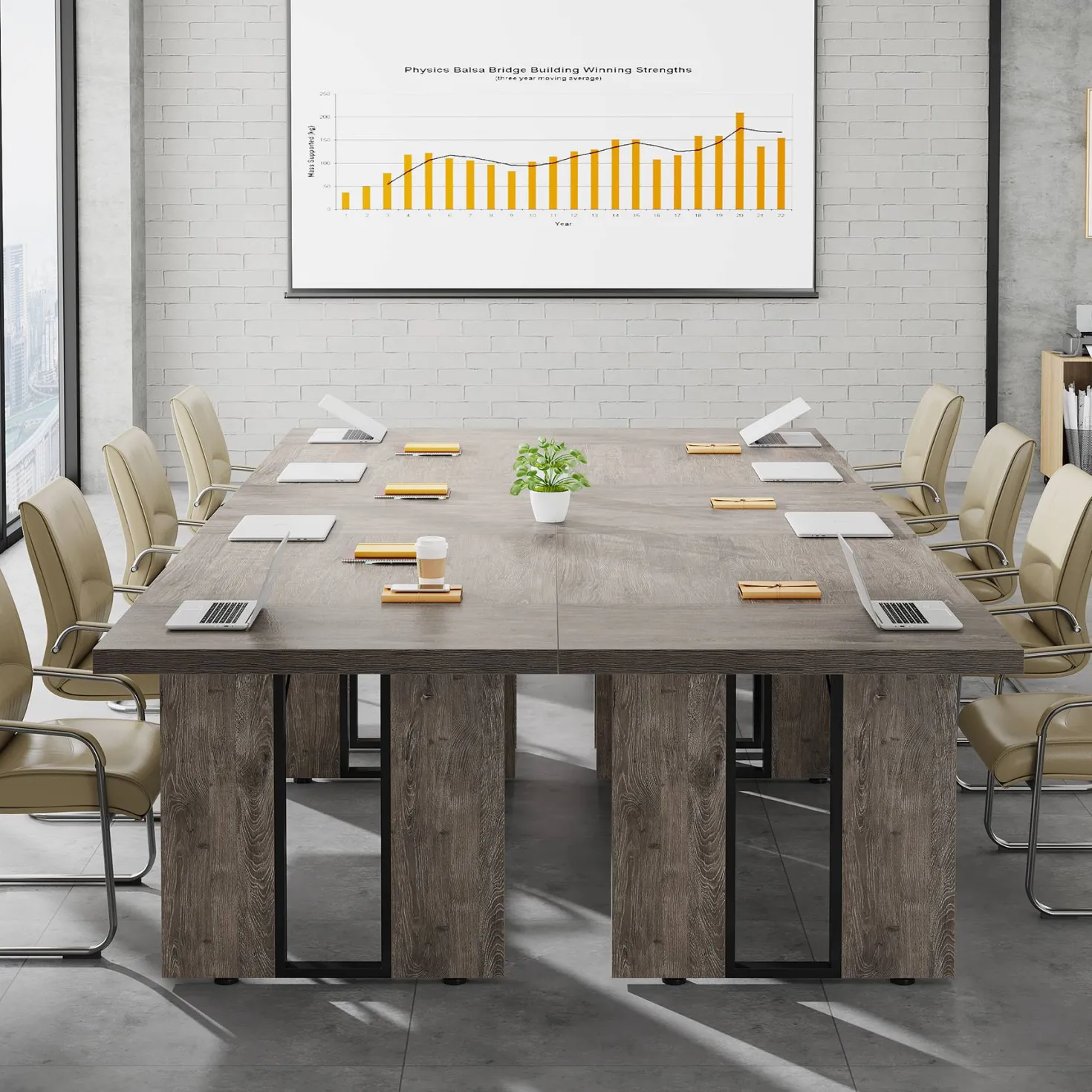 Simple Executive Desk, 70.9" Computer Desk Meeting Table for Home Office