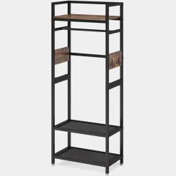 Small Clothing Rack, Narrow Garment Rack for Entryway & Bedroom
