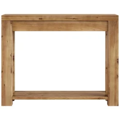 Solid Wood 43.31" Farmhouse Console Table, Narrow Entryway Sofa Table for Living Room, Hallway