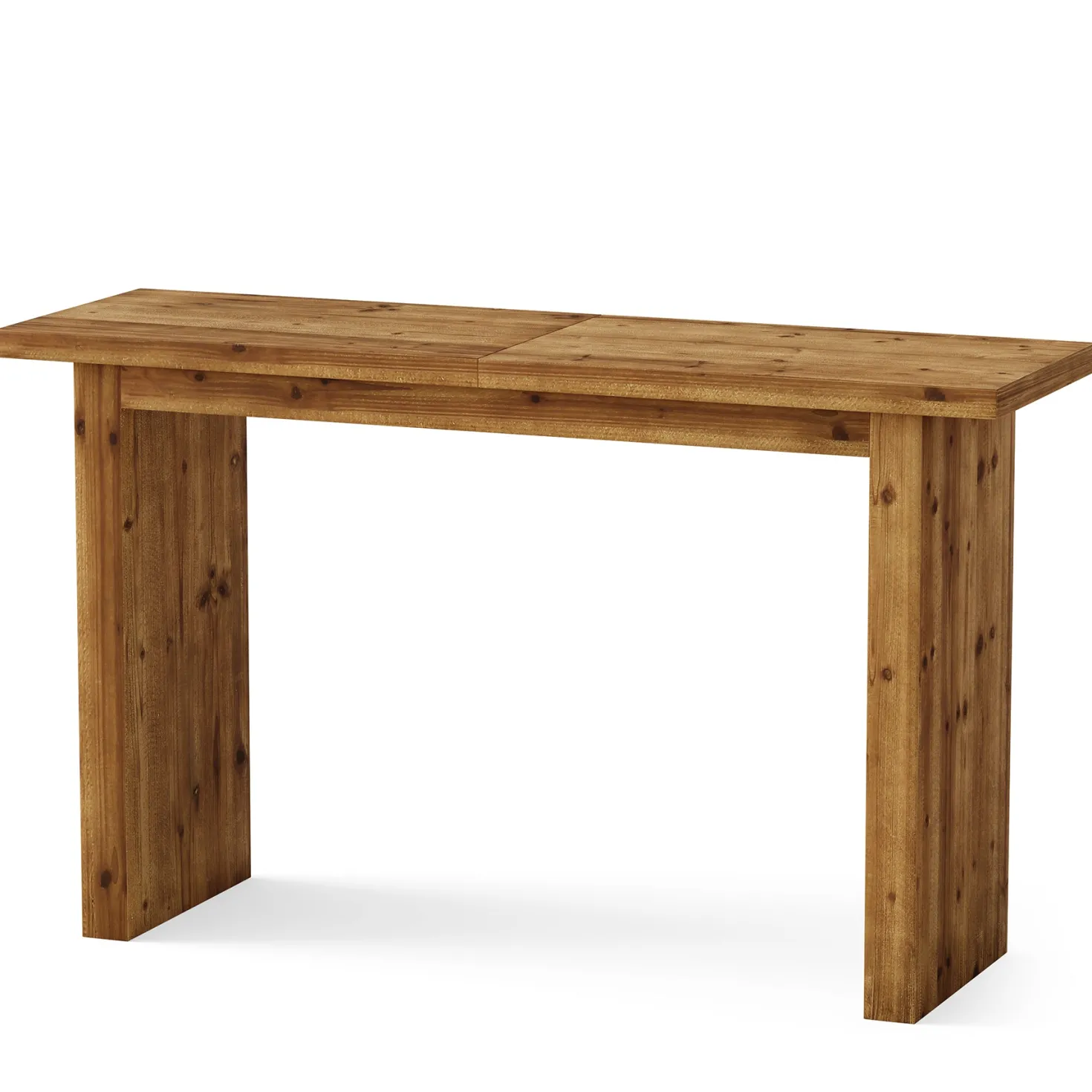 Solid Wood Bar Table, 63" Counter Height Pub Table with Sturdy Base
