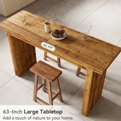 Solid Wood Bar Table, 63