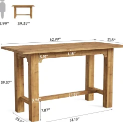 Solid Wood Bar Table, 63