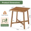 Solid Wood Bar Table, 31.5" Square Counter Height Pub Bistro Table with Footrest