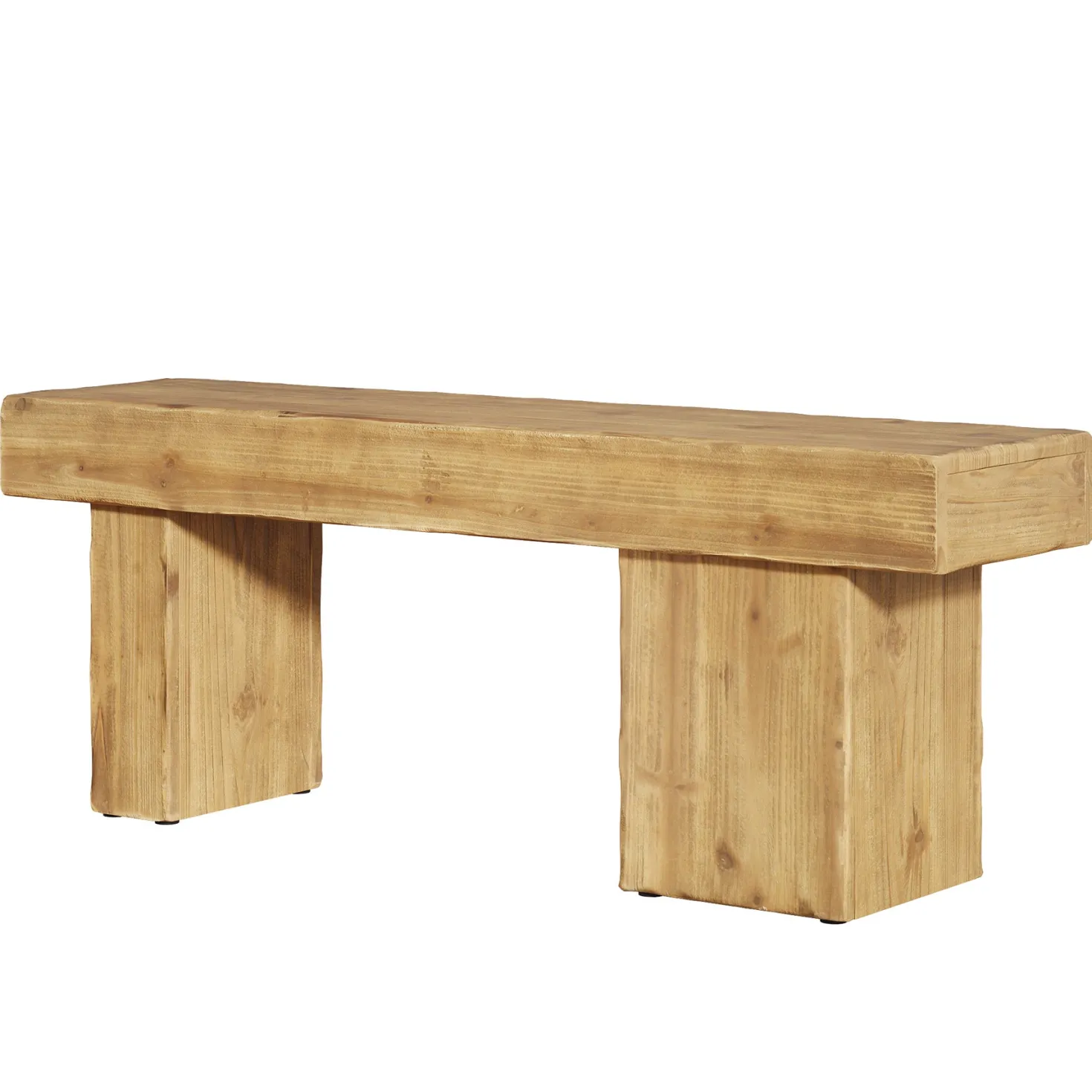 Solid Wood Bench, 47" Farmhouse Entryway Bench with Artistic Legs