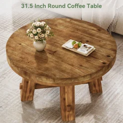 Solid Wood Coffee Table, 31.5