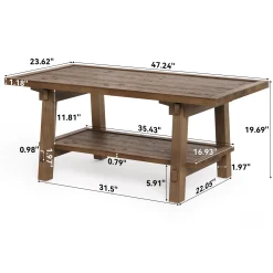 Solid Wood Coffee Table, 47