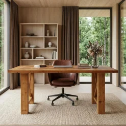 Solid Wood Computer Desk, 63