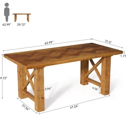 Solid Wood Computer Desk, 63