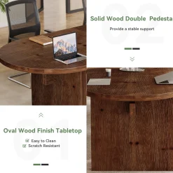 Solid Wood Conference Table, 63