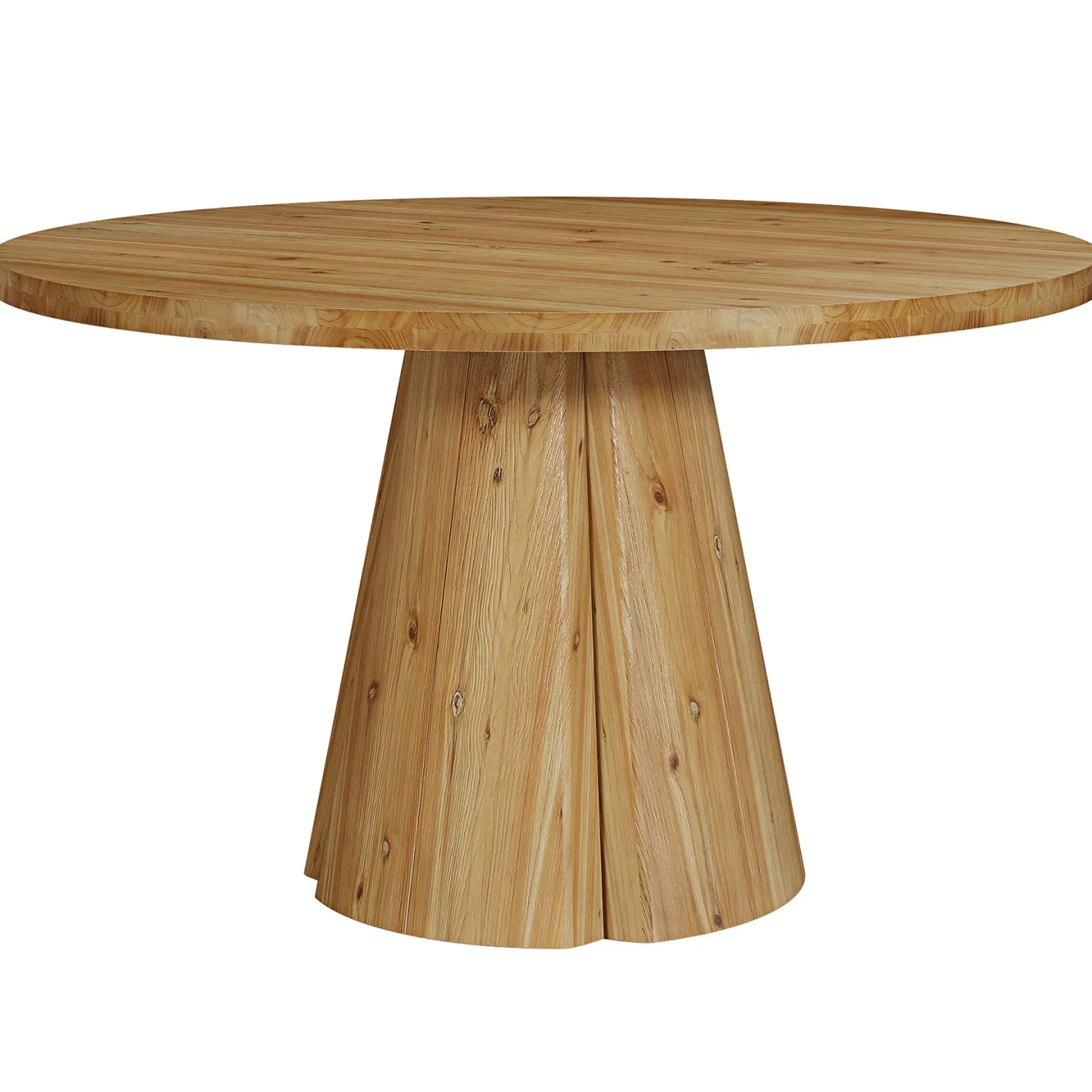 Solid Wood Conference Table, 47.24" Round Meeting Table for 4-6 People