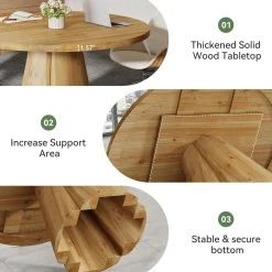 Solid Wood Conference Table, 47.24
